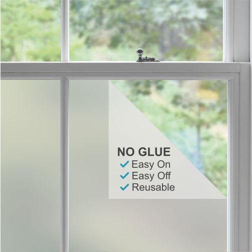 90cm x1m Static Glueless Reusable Removable Frosted Window Glass Film P089