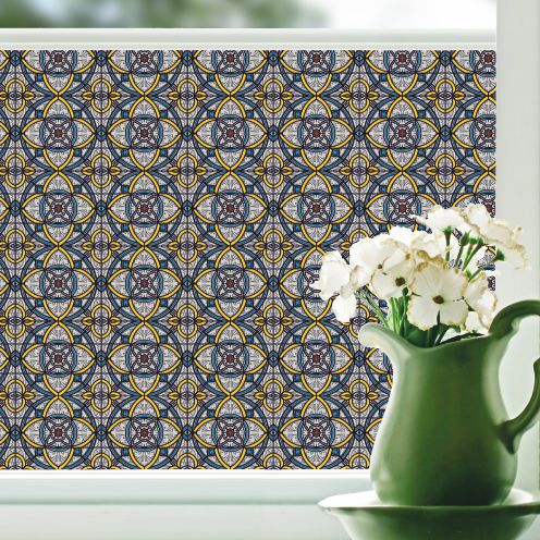 Buy Custom Size Stained Glass Window Film Frosted Privacy Window Film  Static Cling Vintage Pattern for Home Office Restaurant Shop Online in  India 