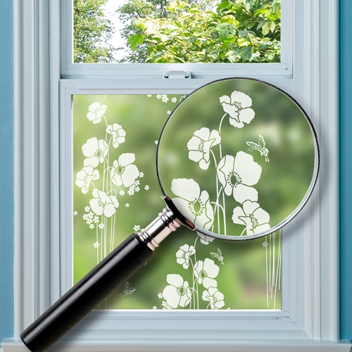 Window Film Grass and Flowers Decorative Privacy Window Film -  Finland