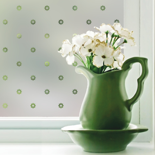 Window film on a kitchen window