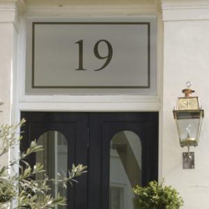 Personalised house number stickers