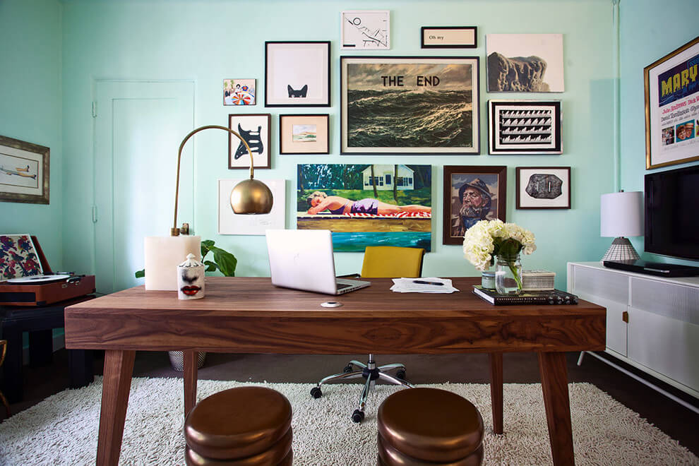 Gallery wall inspiration for working at home