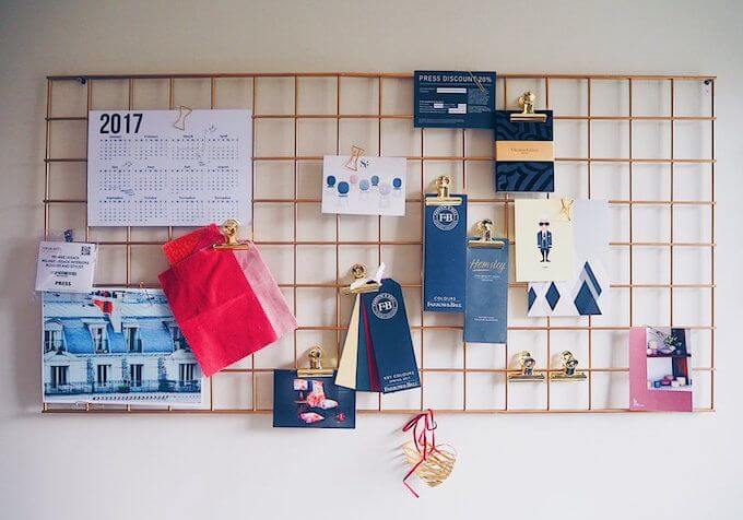 Noticeboard for home office ideas