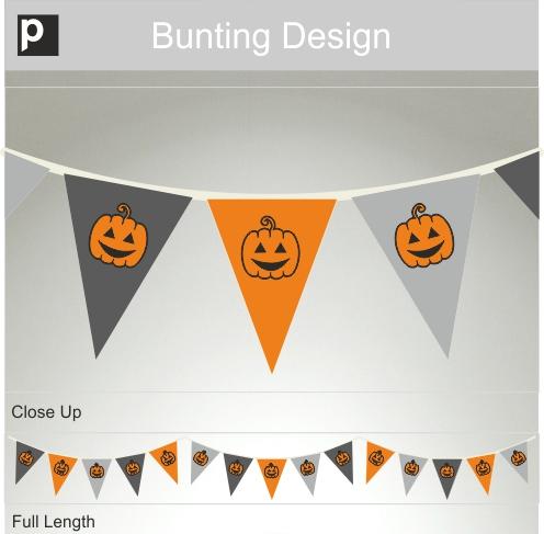 Pumpkins Halloween Bunting Sticker