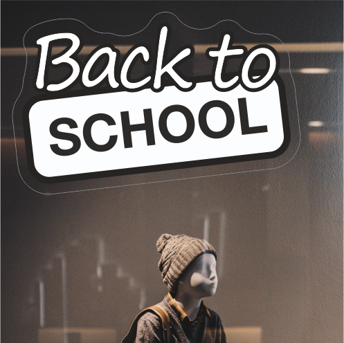 Slanted Back To School Sticker