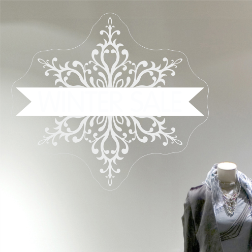 Ornate Winter Sale Sticker