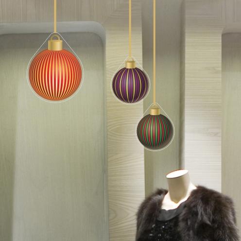 Large Stripy Baubles