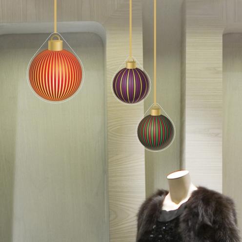 Large Stripy Baubles