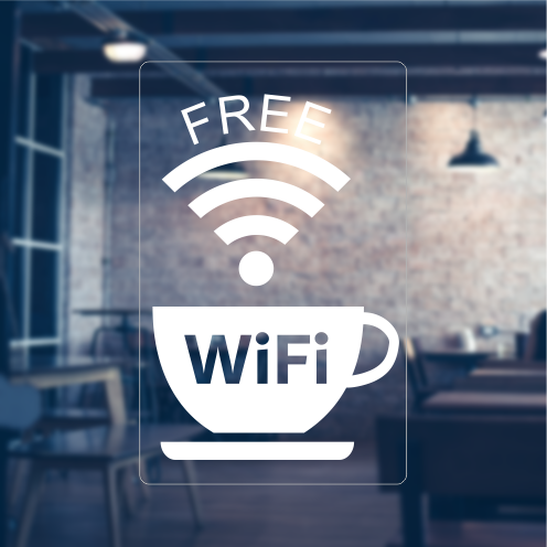 Free Wifi Cup Sticker