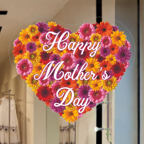 Floral Heart Mother's Day Sticker