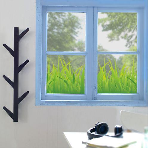 Grass Border Window Sticker