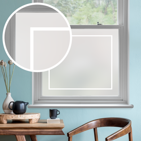 Frosted glass window shop inserts