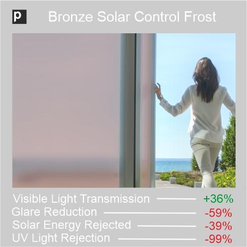 Heat and Glare Reduction Frosted Window Film Purlfrost