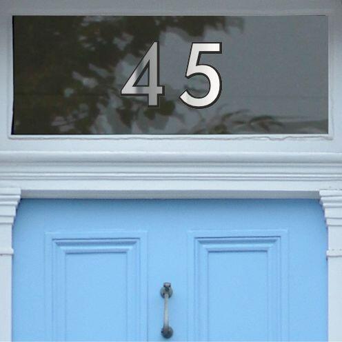 Black & Gold House Number Stickers