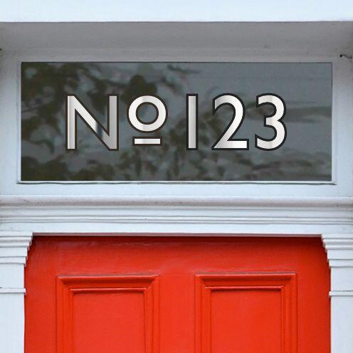 Black & Gold House Number Stickers