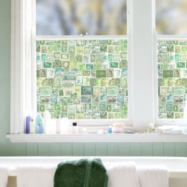 Green Stamps Window Film