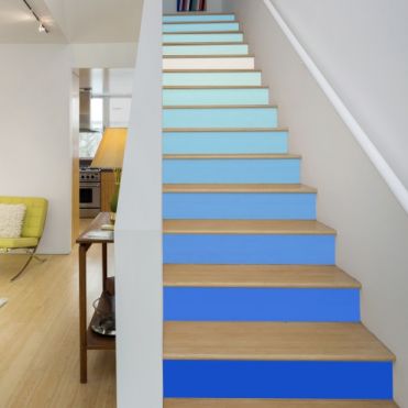 Blue Colours Stair Stickers
