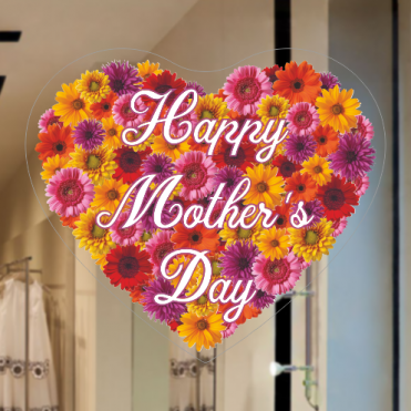 Floral Heart Mother's Day Sticker