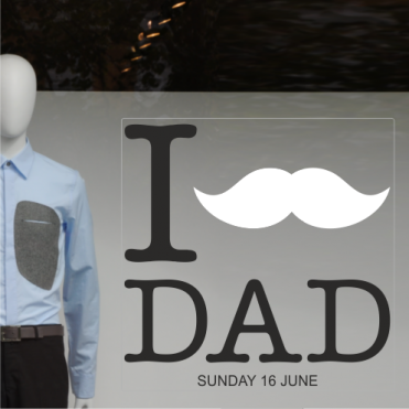 Moustache Father's Day Sticker