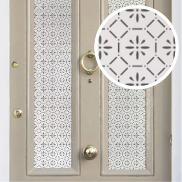 Patterned Frosted Front Door Film