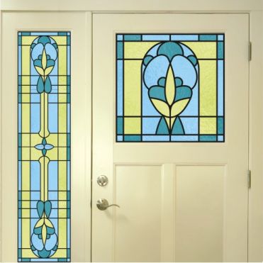 Emerald Art Deco Stained Glass Film