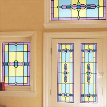Ruskin Art Nouveau Stained Glass Film