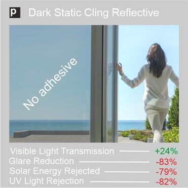 Dark Static Cling Reflective Film