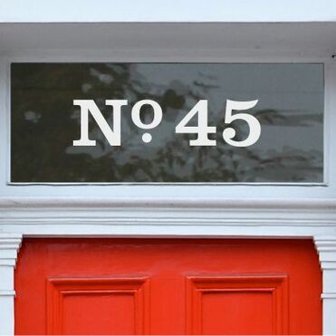 Clarendon House Number Sticker