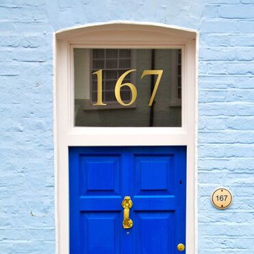 Gold Or Silver House Number Sticker