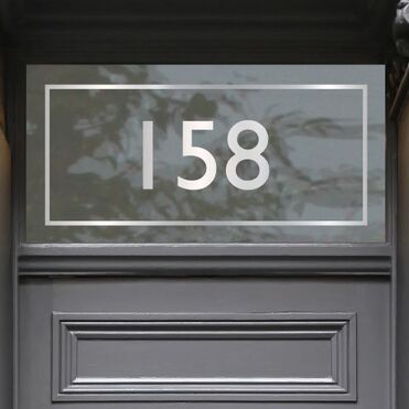Framed House Number Sticker