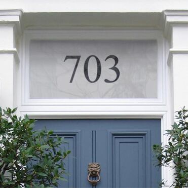 Frosted House Number Sticker