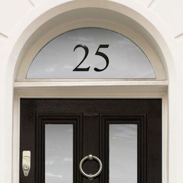 Arched House Number Sticker
