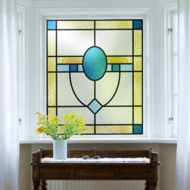 Details about   Decorative Privacy Window Film 24X36 in.Terrazzo Faux Stained Glass Design Cover 
