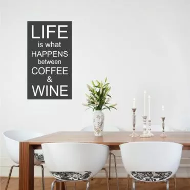 Kitchen wall sticker with caption