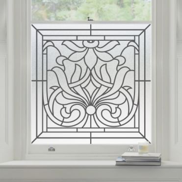 Art Nouveau Etched Glass Window Film