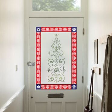 Stained Glass Border with Frosted Pattern
