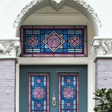 Victorian Stained Glass House Numbers