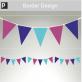 Purple Mauve And Blue Bunting thumbnail 2