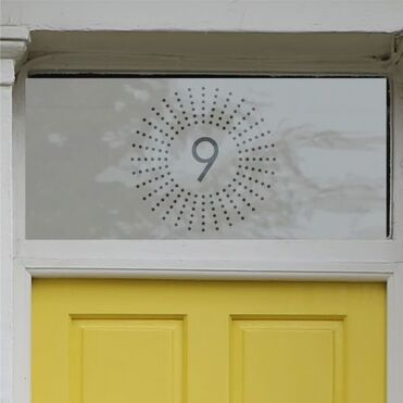 Burst Frosted House Number