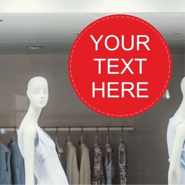 Custom Text Shop Window Stickers